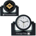 Standard Swivel Analog Desk Clock-BLACK